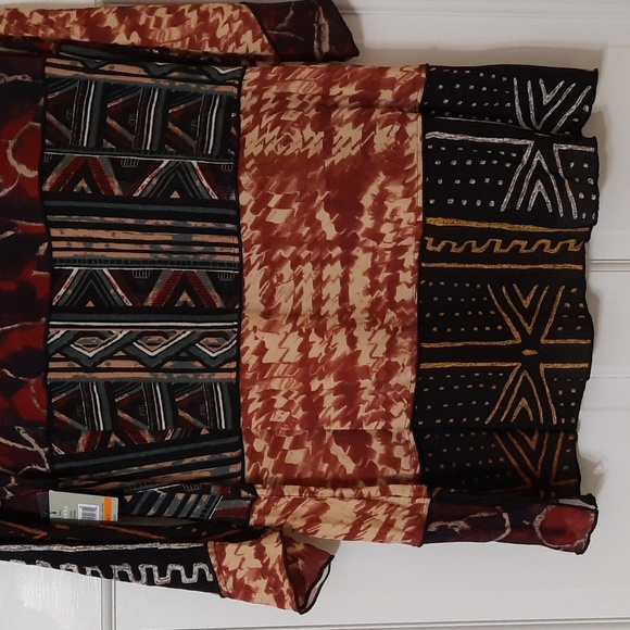 NWT JOHN MARK PARIS MULTICOLOR/MULTI-PATTERN TUNIC SZ S - Picture 16 of 16